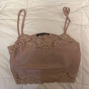 Dusty Pink lace Brandy Melville crop top
